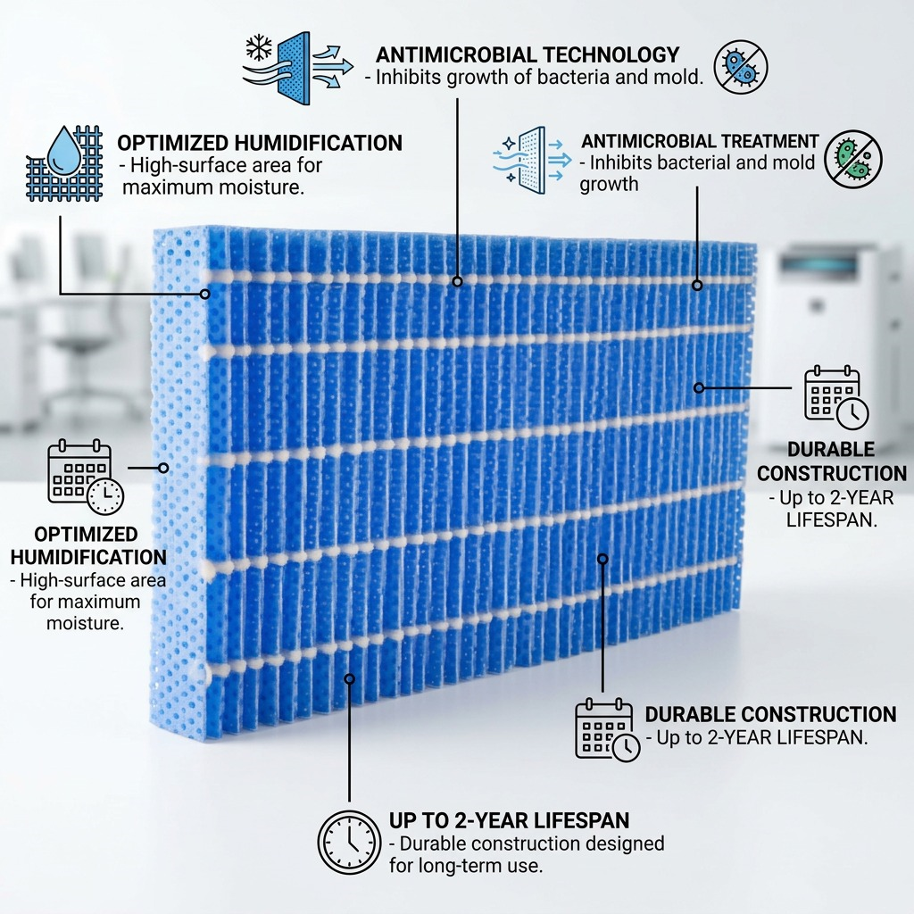 Sharp FZP11MFU Replacement Humidifying Filter - Antimicrobial, 2-Year Lifespan