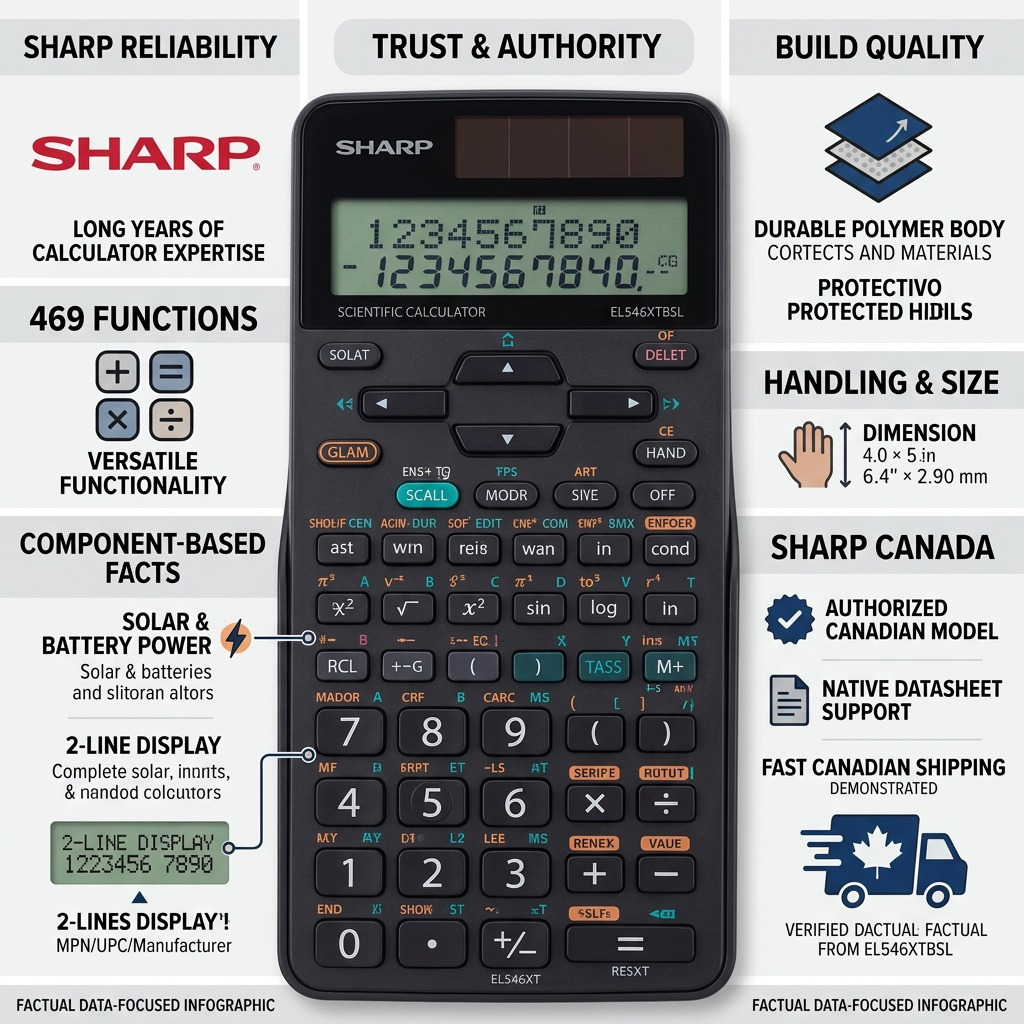 Sharp EL-546XTBSL – Scientific Calculator