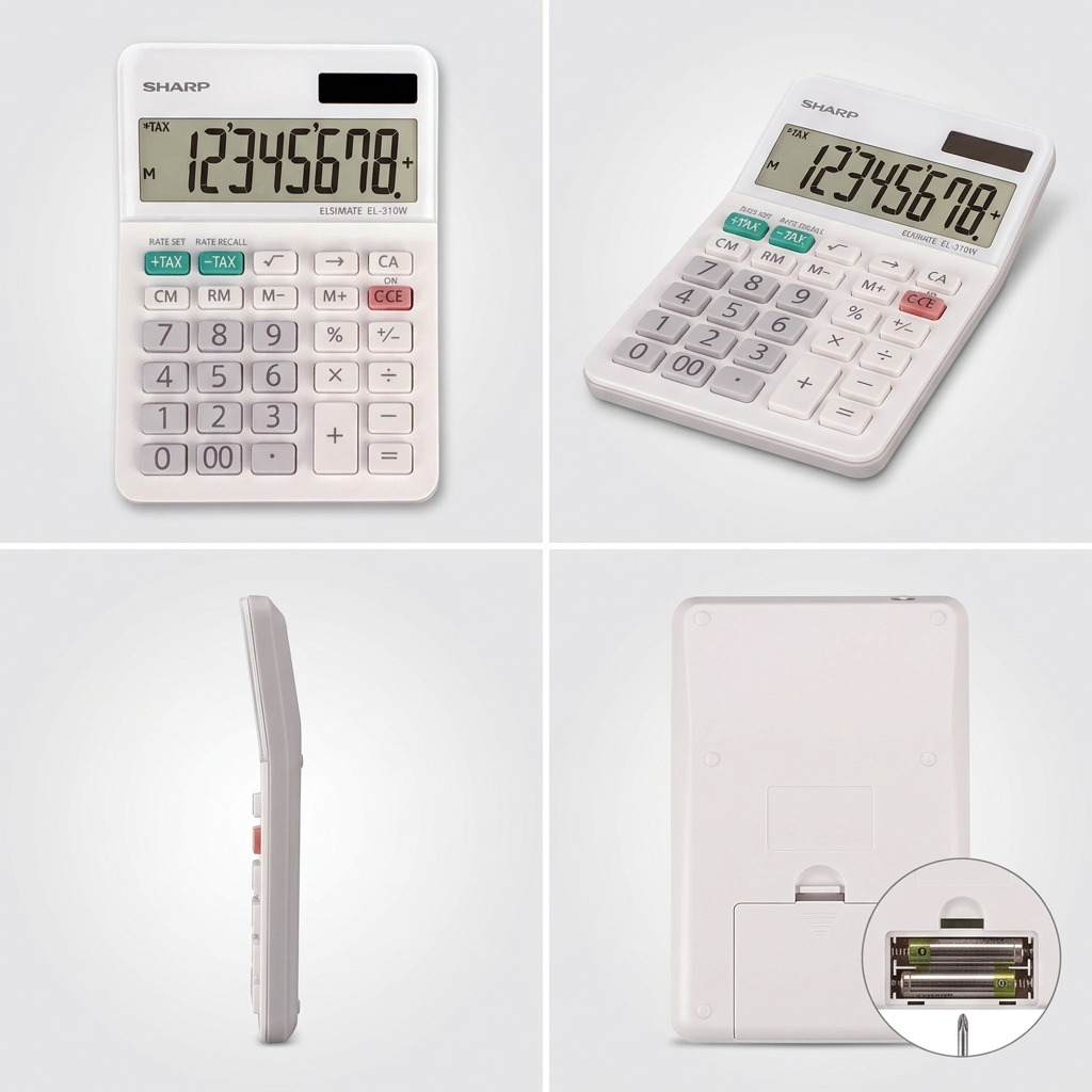 Sharp EL-310W 8-Digit Mini-Desktop Calculator