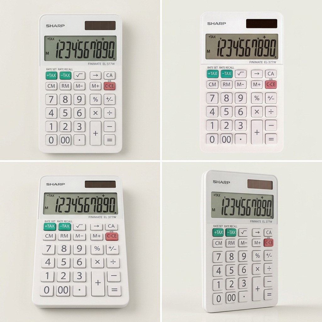 Sharp EL-377W Twin Power 10-Digit Desktop Calculator