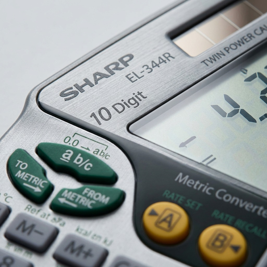 Sharp EL-344R Dual - Power Handheld Calculator - 44 Metric Conversion Functions