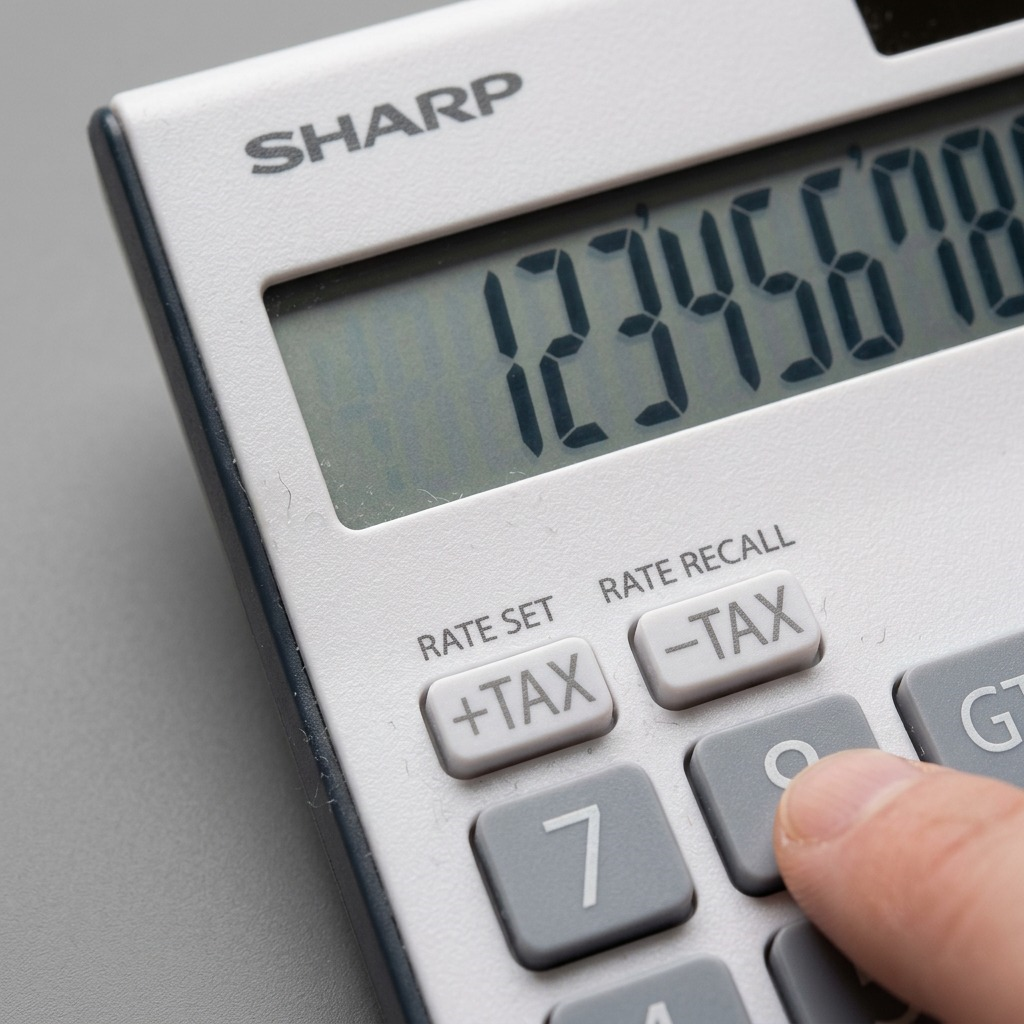 Sharp EL-124TGY Twin Power 12-Digit Desktop Calculator - Grey
