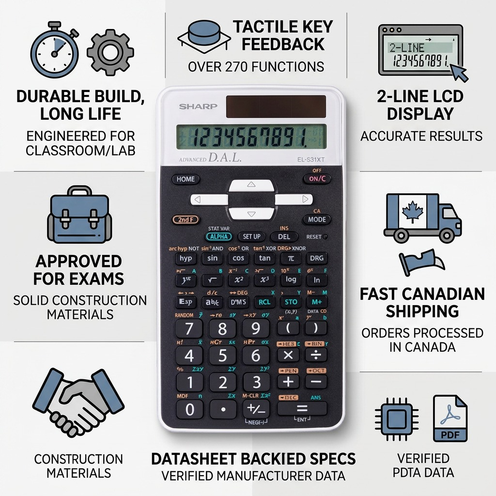 Sharp EL-531XTWH – Scientific Calculator