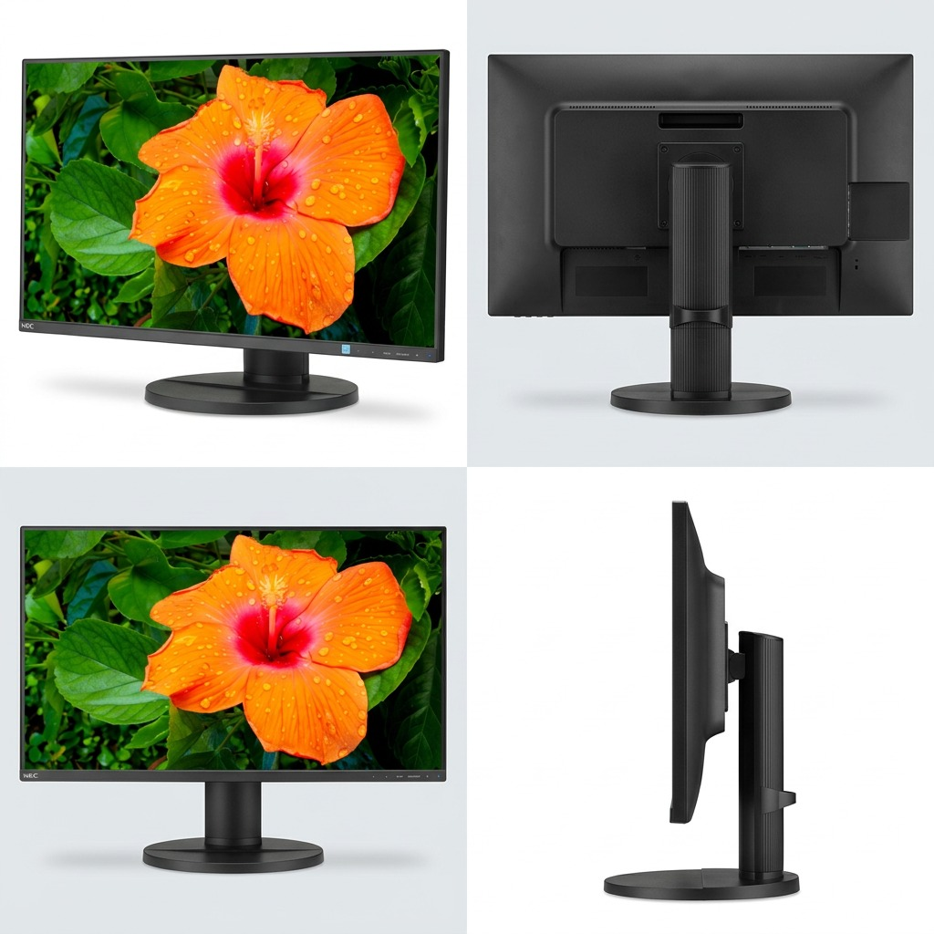 Sharp/NEC E271N-BK 27" Narrow Bezel Desktop Monitor with IPS Panel and Integrated Speakers