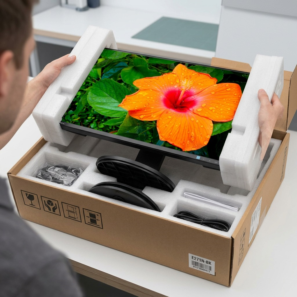 Sharp/NEC E271N-BK 27" Narrow Bezel Desktop Monitor with IPS Panel and Integrated Speakers
