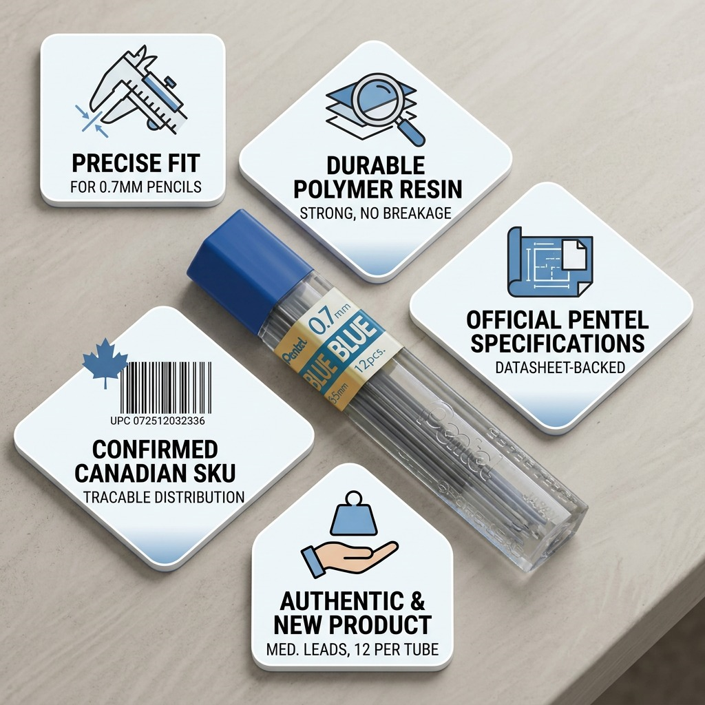 Refill Lead Blue (0.7mm) Medium, 12 Leads per Tube