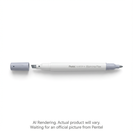 Illumina Flex Liquid Highlighter, Dual Tip - Chisel and Bullet, Pastel Grey