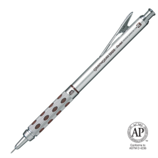 GraphGear 1000 Retractable Mechancial Drafting Pencil (0.3mm), Brown Accents, Gift Case