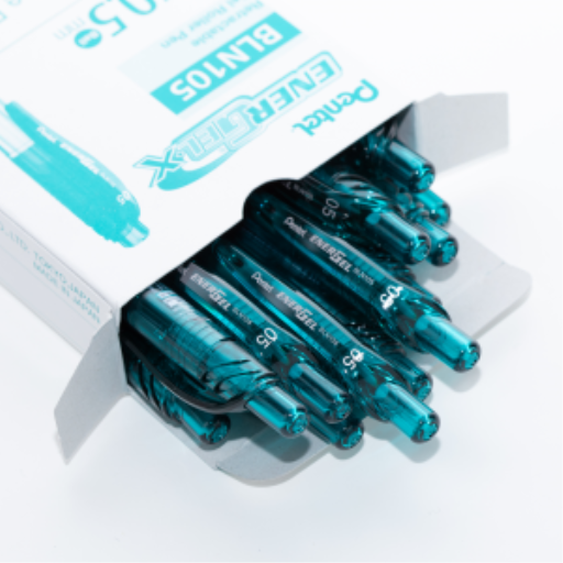 EnerGel-X Retractable Gel Roller, (0.5mm) Needle Tip, Turquoise Ink