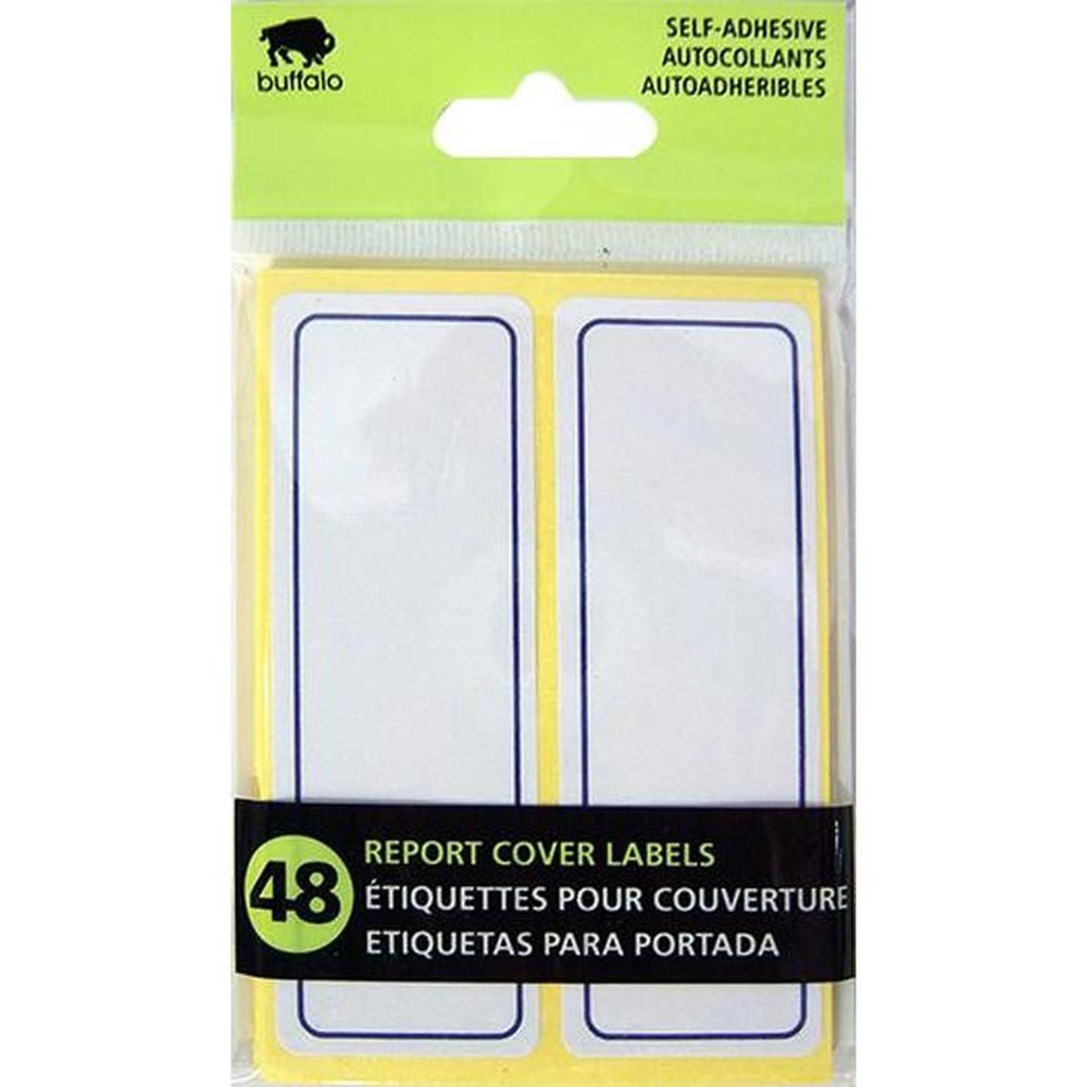Buffalo Adhesive Labels for Report Covers - Pack of 48