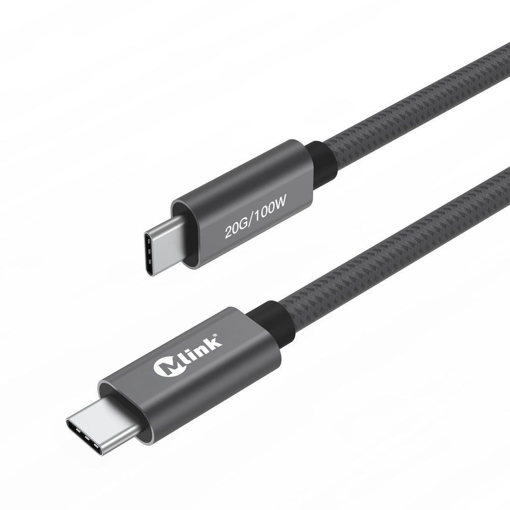 Câble USB-C Thunderbolt 3.2 PD100W 20 Gbit/s en nylon tressé