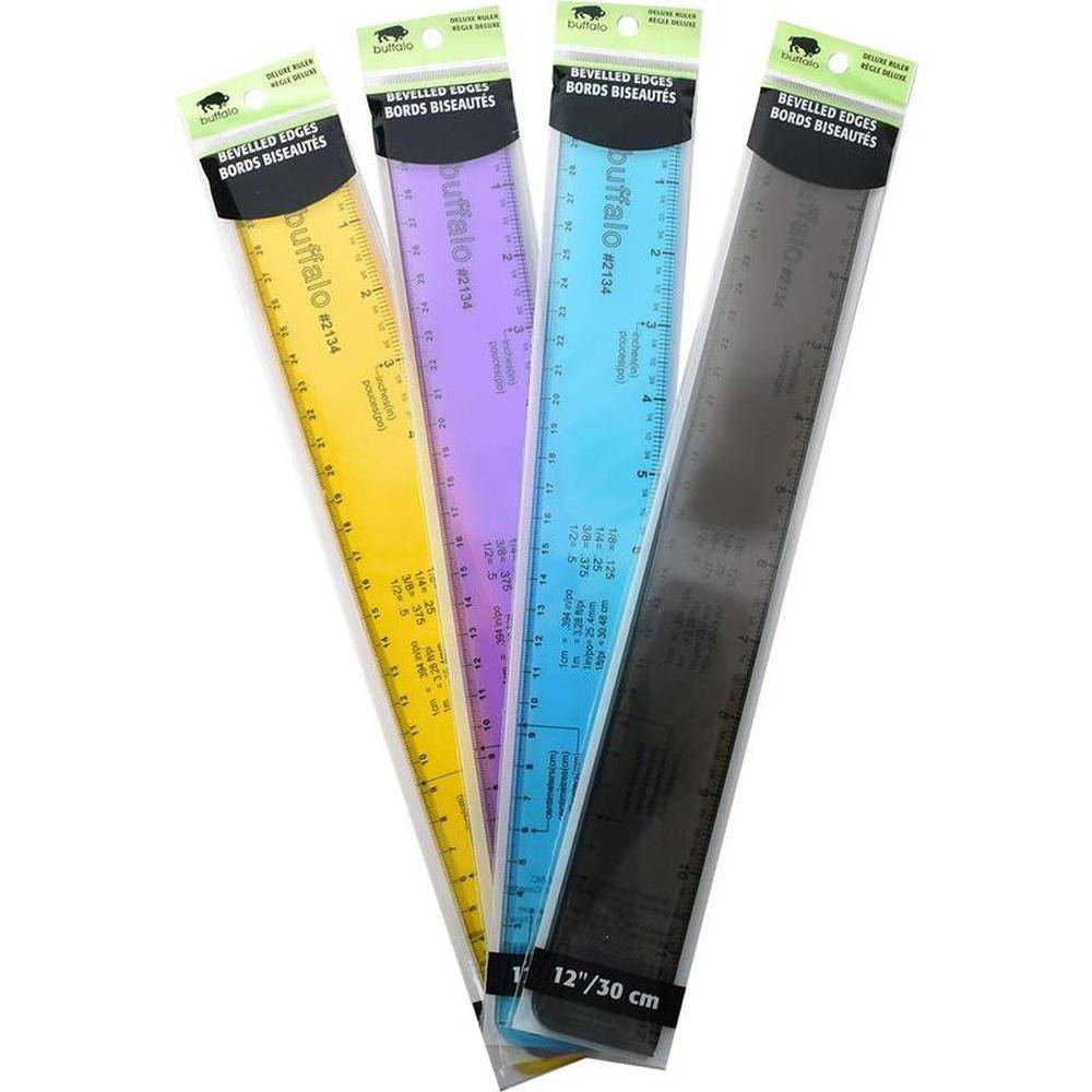 Buffalo Bevel Ruler 30cm - Assorted Colors