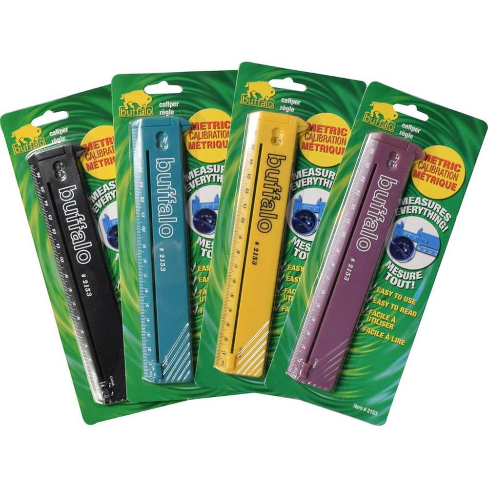 Buffalo Vernier Caliper Ruler 17cm - Assorted Colors