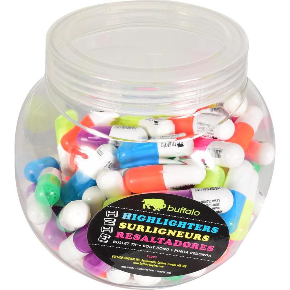 Buffalo Mini Bullet Chisel-Tip Highlighter - Assorted Colors