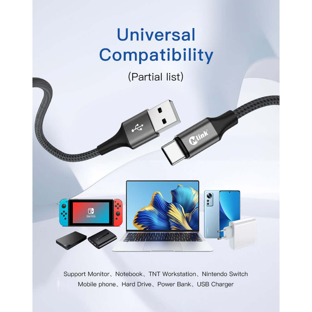 Câble de Charge Rapide USB-C Mlink 20W – Idéal pour Téléphones Intelligents
