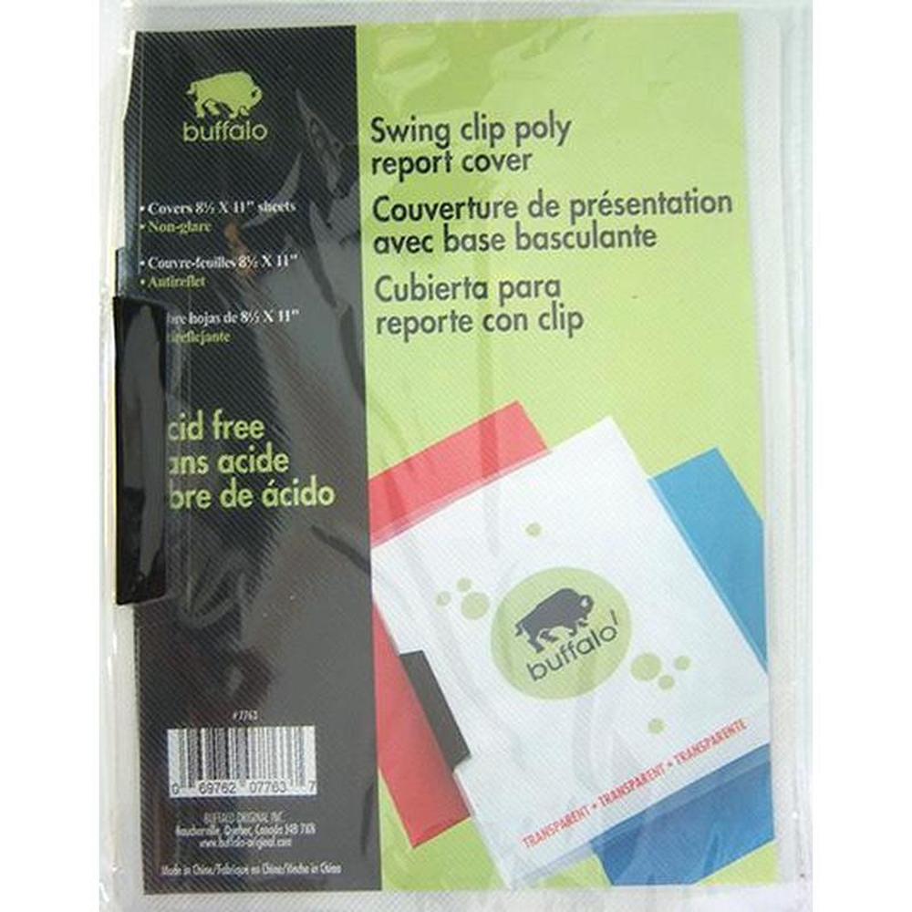 Buffalo Plastic Report Cover with Swing Clip
