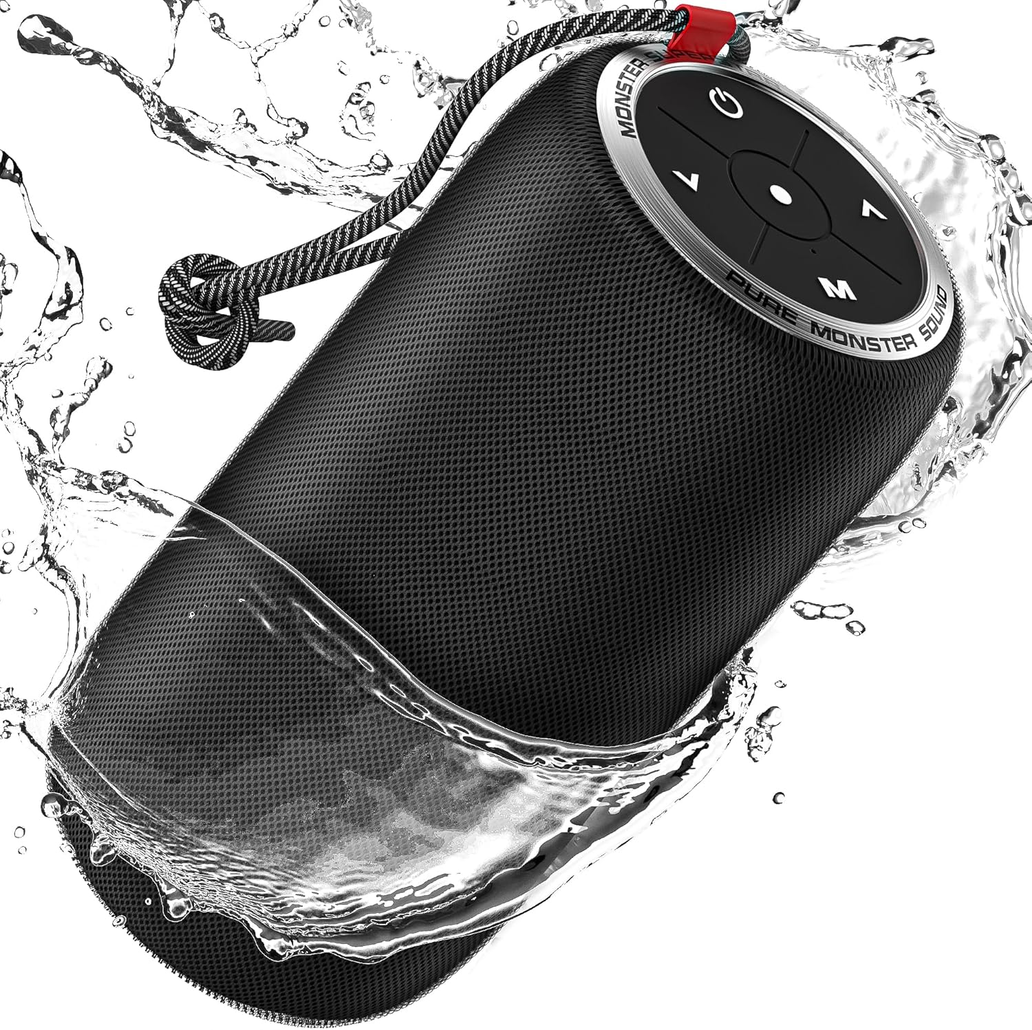 Monster S310 Haut-parleur Bluetooth portable, véritable appariement stéréo sans fil de 30W - Noir