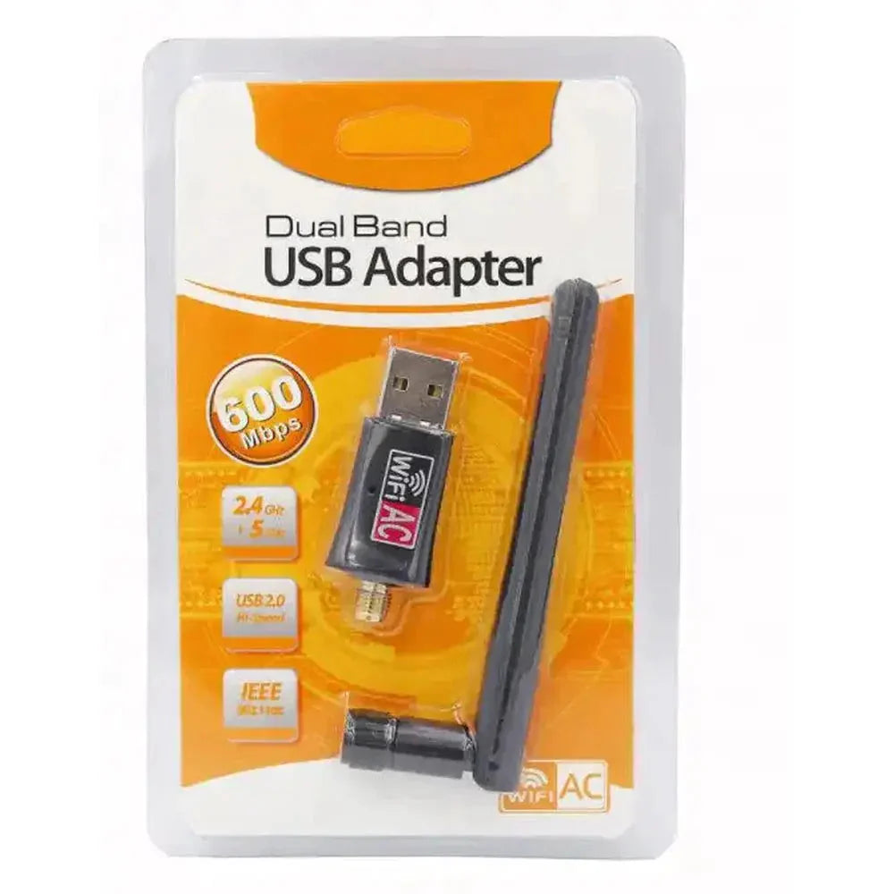 Adaptateur USB sans fil 802.11N 600 Mbps deux bandes avec antenne