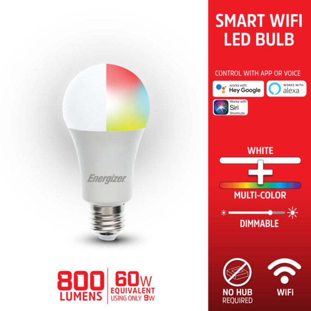 Ampoule LED A19 Wi-Fi Intelligente Multicolore et Mono-Blanc - 4/pqt
