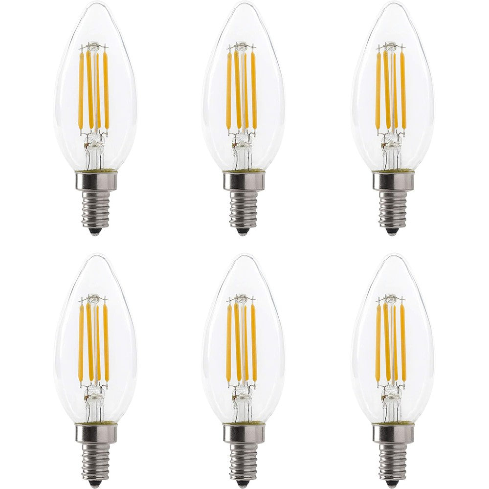 Ampoule LED à filament B10 graduelle 4W 2700K - 6/pqt
