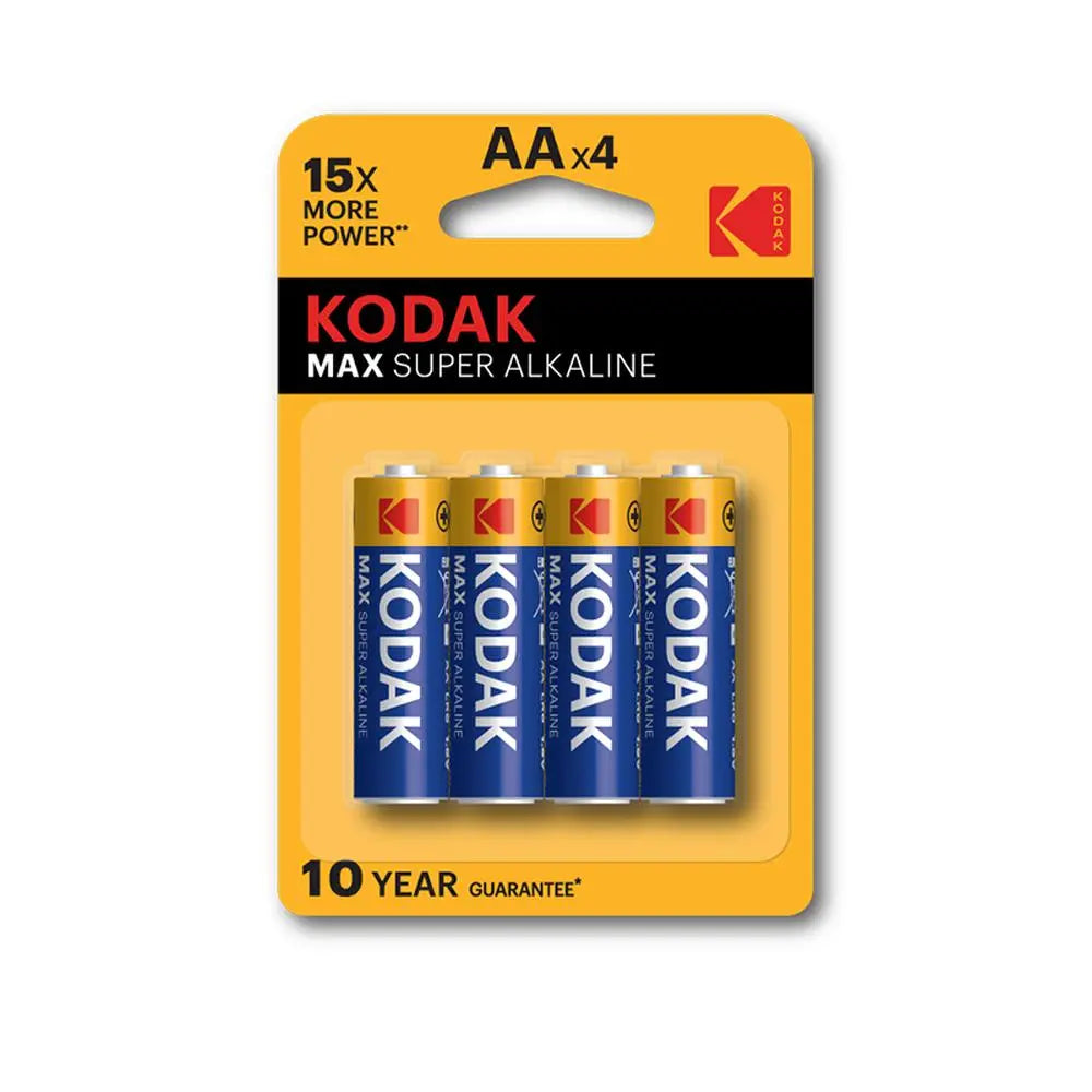 Piles Alcalines AA Kodak Max Super - 4/pqt - MIDAN Electronic