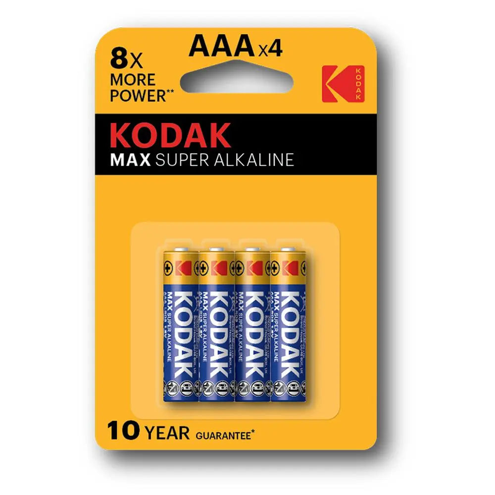 Piles Alcalines AAA Kodak Max Super - 4/Pqt - MIDAN Electronic