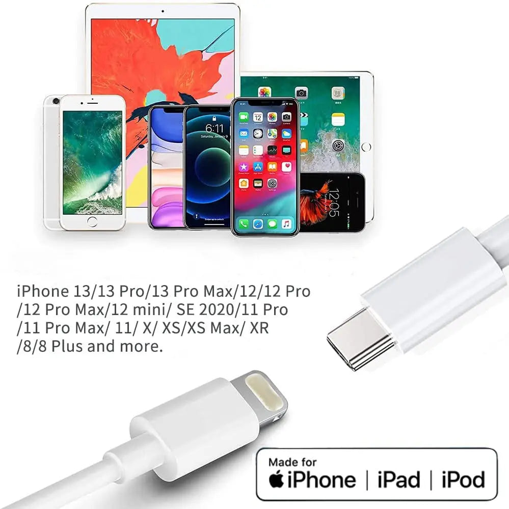 Câble USB-C à Lightning PD20W 1 mètre à charge rapide