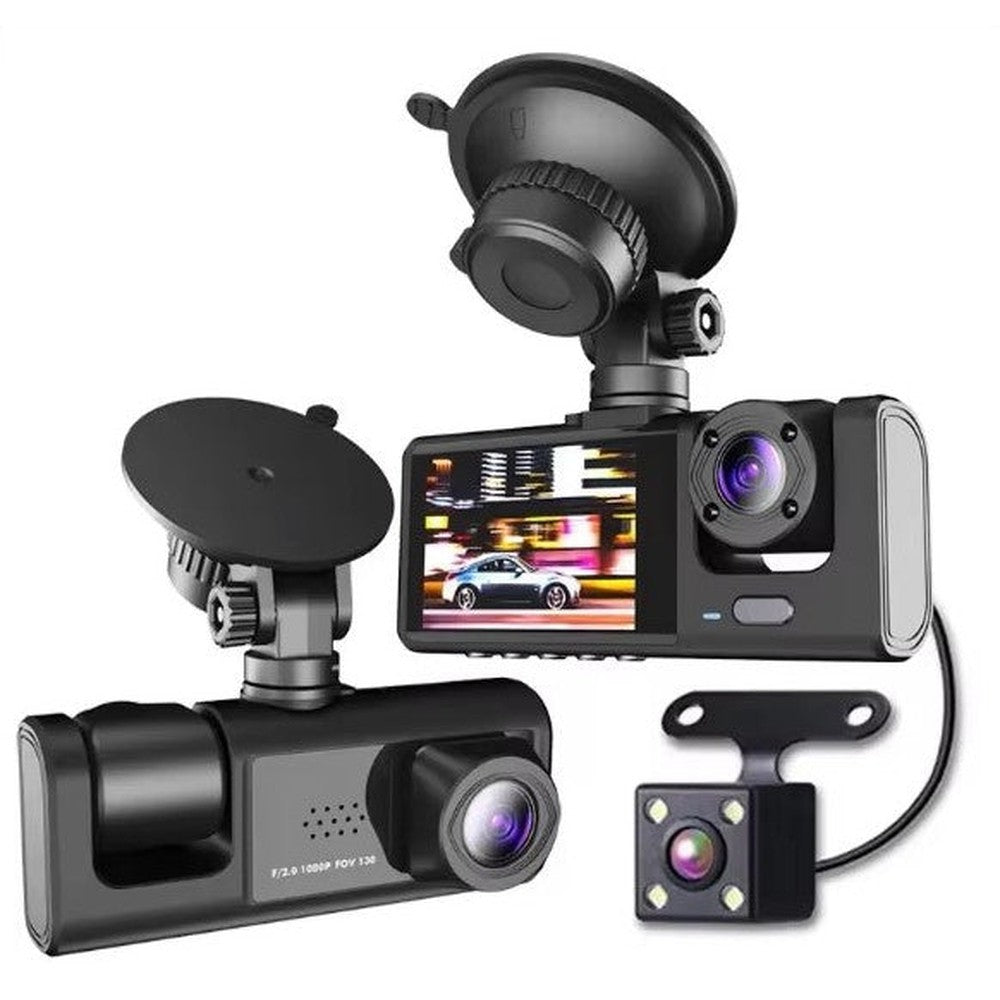 Caméra de Tableau de Bord Triple Vision HD 1080P