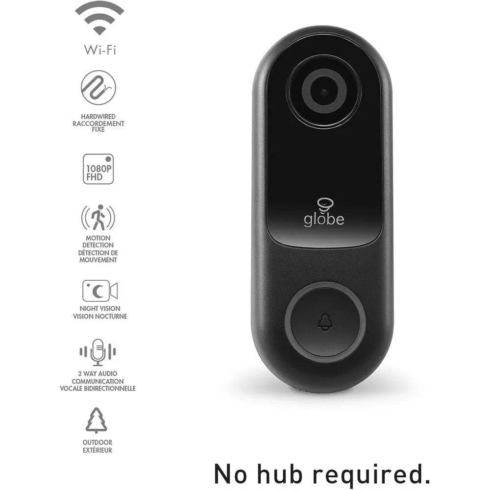 Caméra sonnette vidéo intelligente sans fil 1080P IP54 de Globe