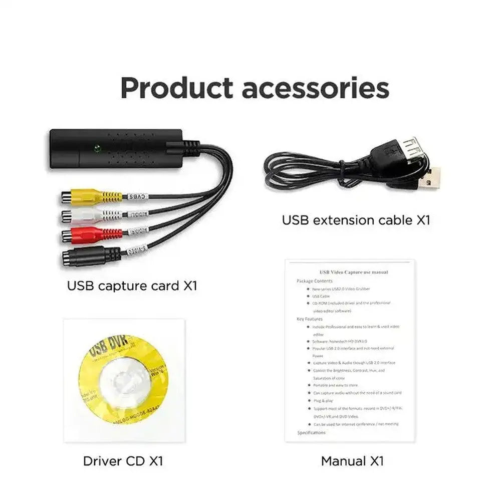 Carte de Capture Vidéo USB 2.0 Plug-and-Play