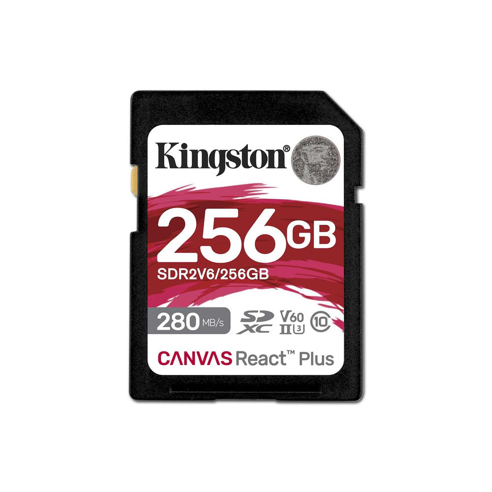 Carte mémoire Kingston Canvas React Plus V60 SD 256Go