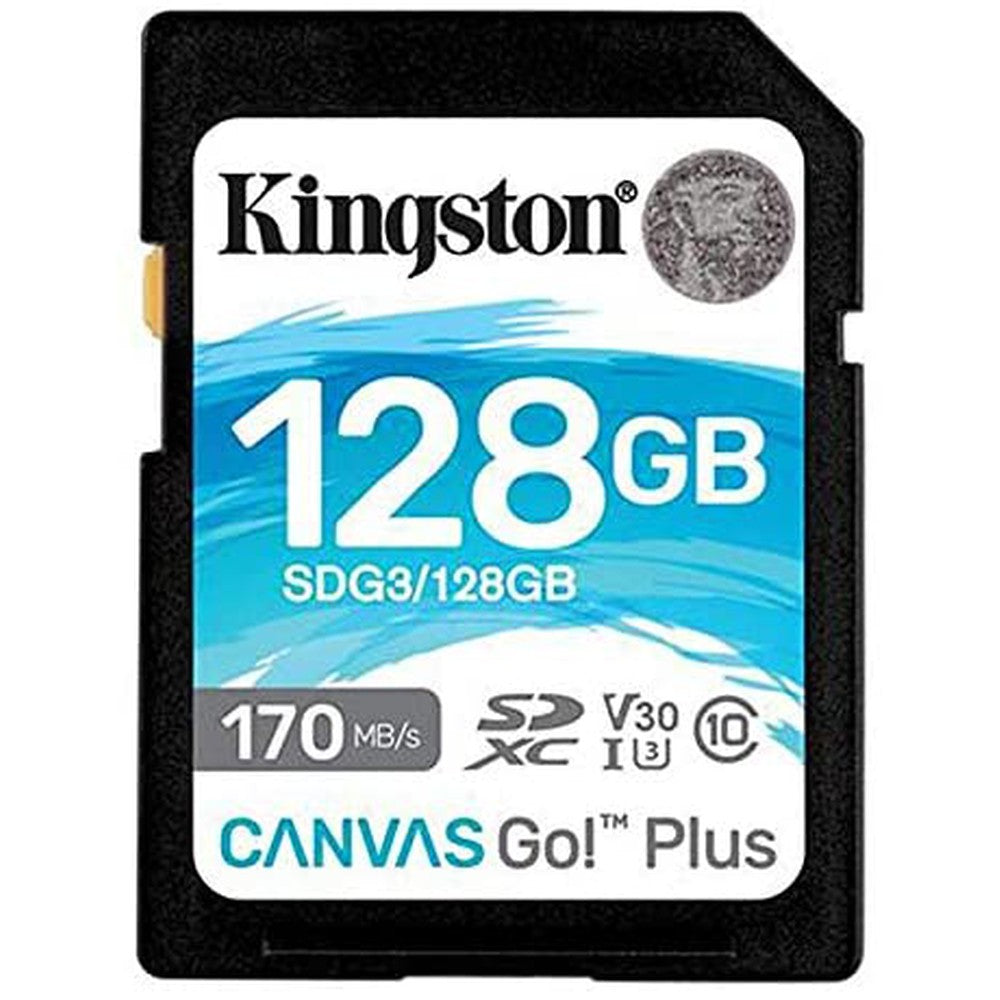 Carte mémoire Kingston SD Plus Canvas Go U3 V30 128Go