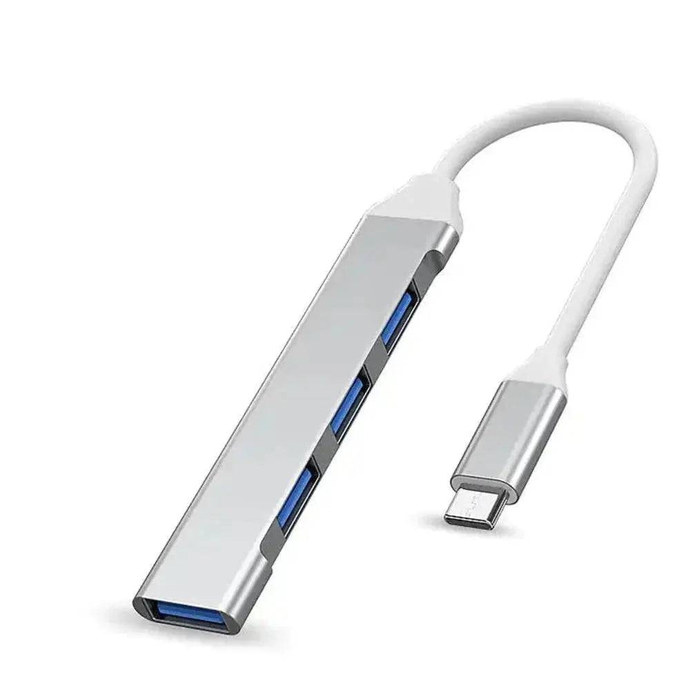 Concentrateur USB-C 3.0 4 en 1 en Aluminium