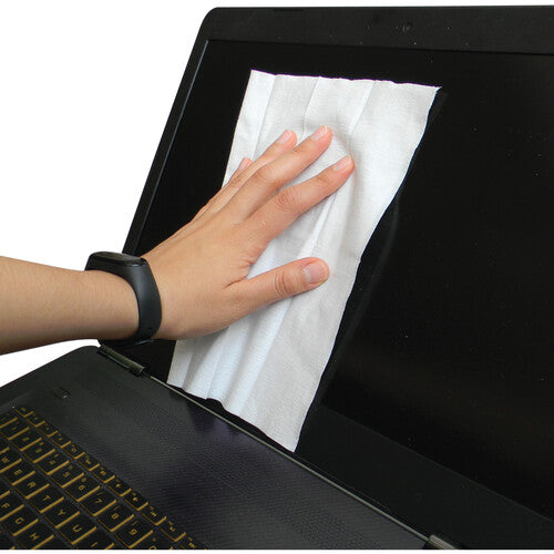 Lingettes nettoyantes pour écrans extra larges emballées individuellement - pqt de 500
