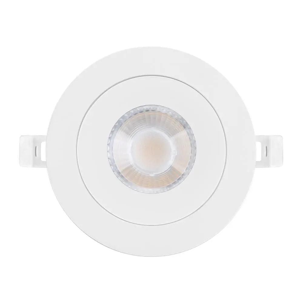 Luminaire encastré LED pivotant blanc 4'' 9W avec sélecteur de température