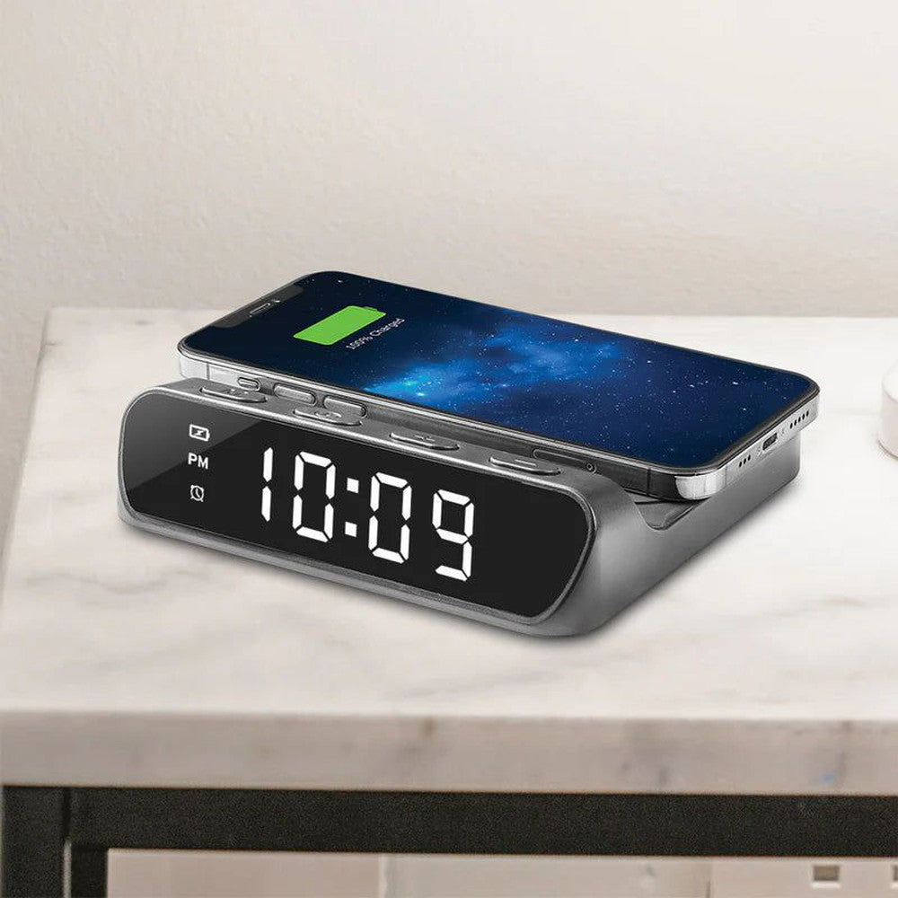Réveil-matin Timex avec chargeur sans fil pour iPhone, Samsung et AirPods