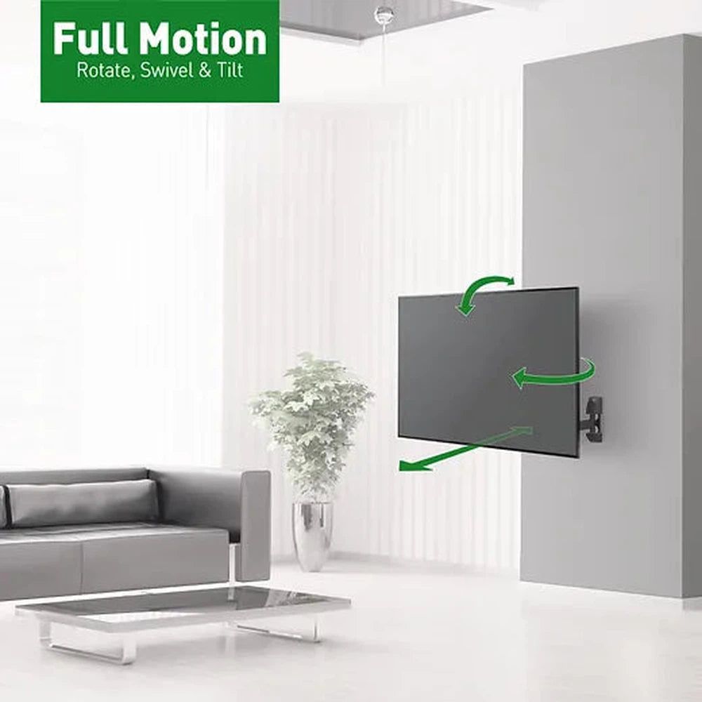 Support TV mural Barkan plein mouvement pivotant et extensible 10.2'' (26cm)