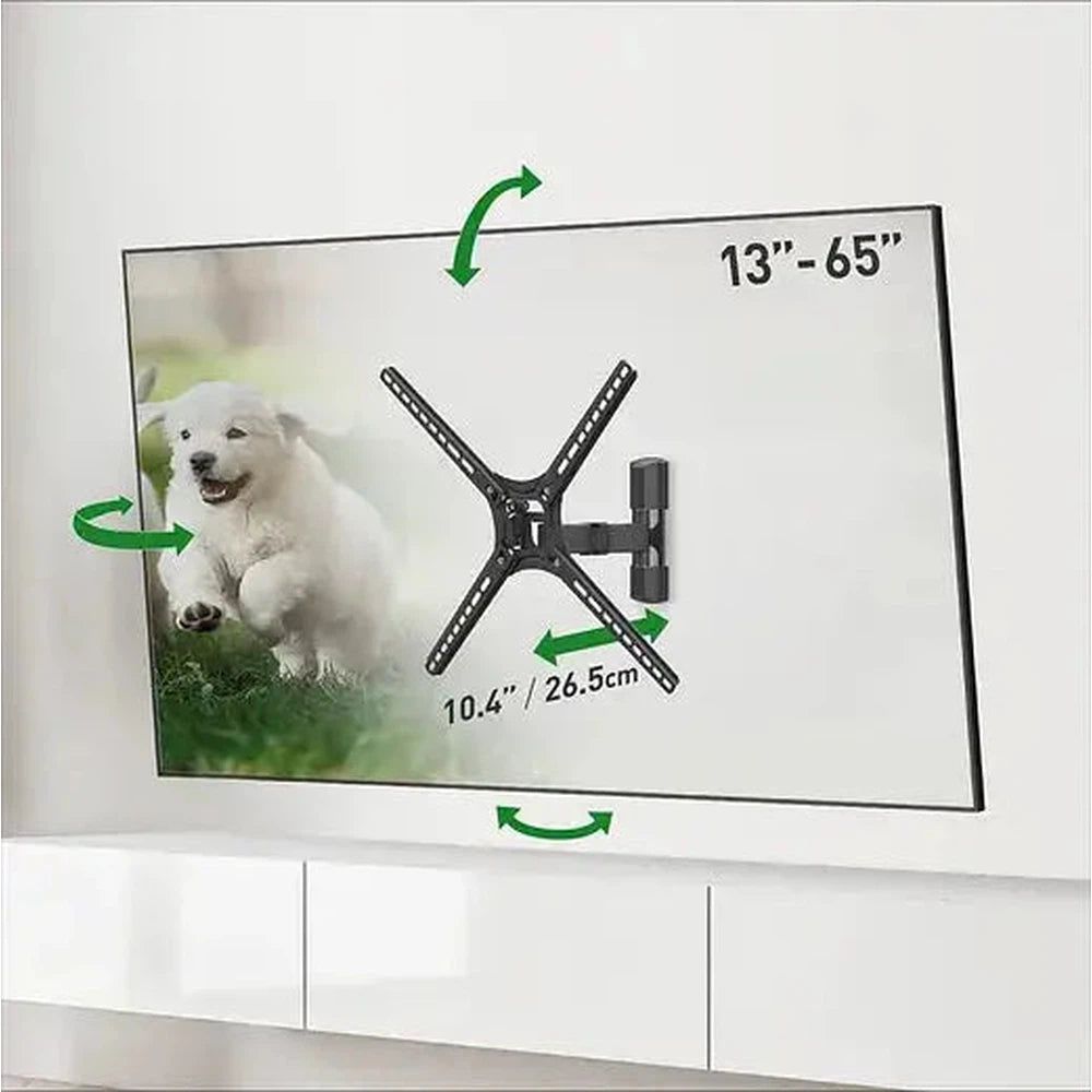 Support TV mural Barkan plein mouvement pour téléviseur 13-65 pouces