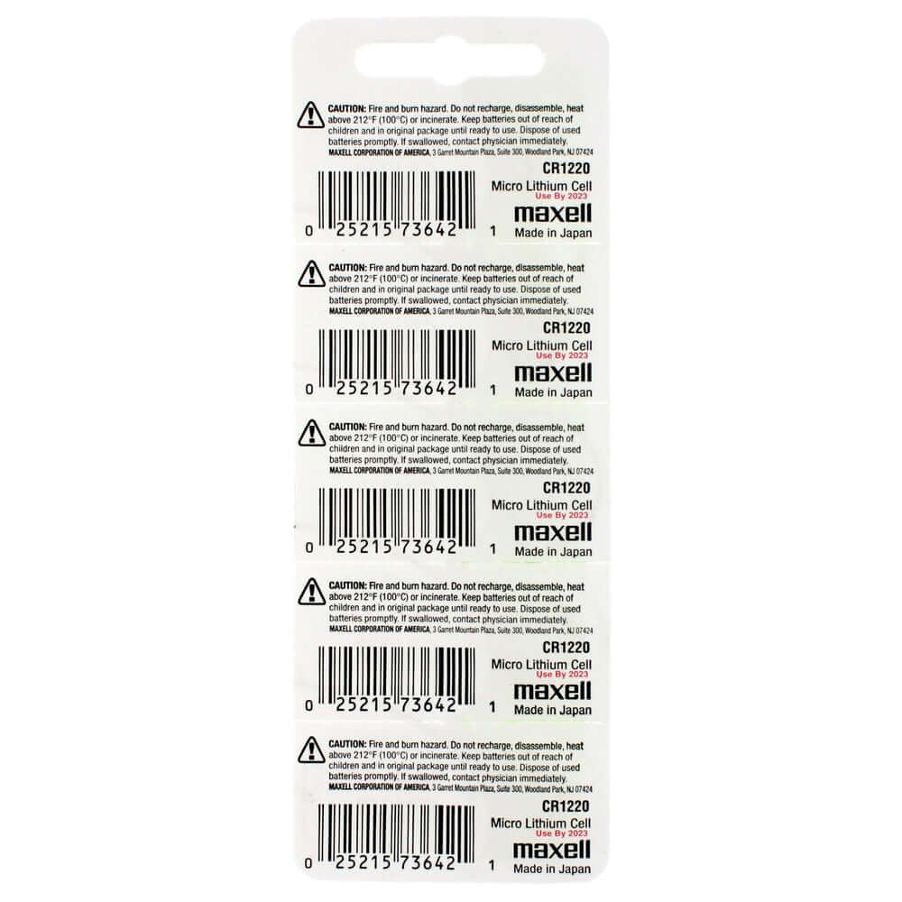 Piles au lithium 3v CR1220 - 5/pqt