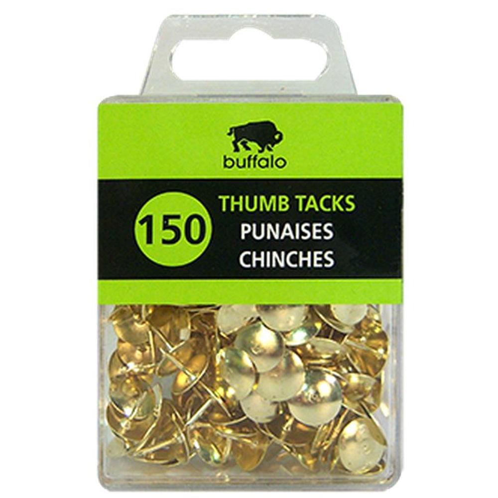 Buffalo Gold Brass Push Pins - Pack of 150