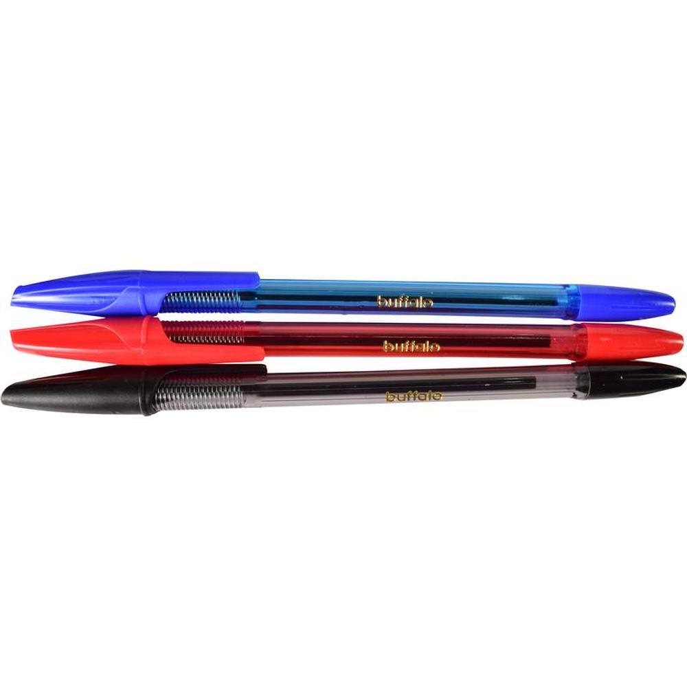 Buffalo Ballpoint Pens Assorted Colors - Pack of 12