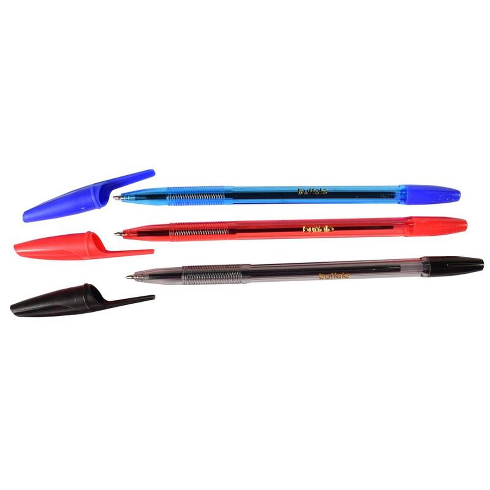 Buffalo Ballpoint Pens Assorted Colors - Pack of 12