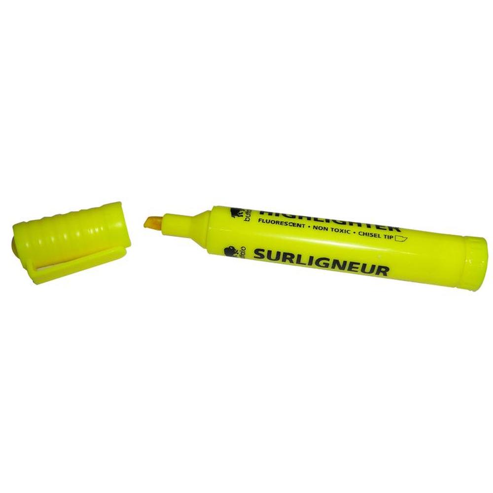 Buffalo Broad-Tip Highlighters Yellow - Pack of 2