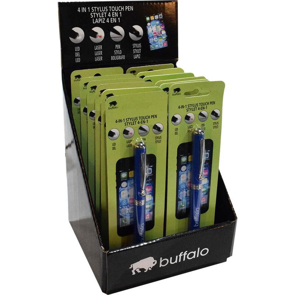 Buffalo 4-in-1 Multifunction Stylus - Marker, Laser Pointer, LED Light, Stylus