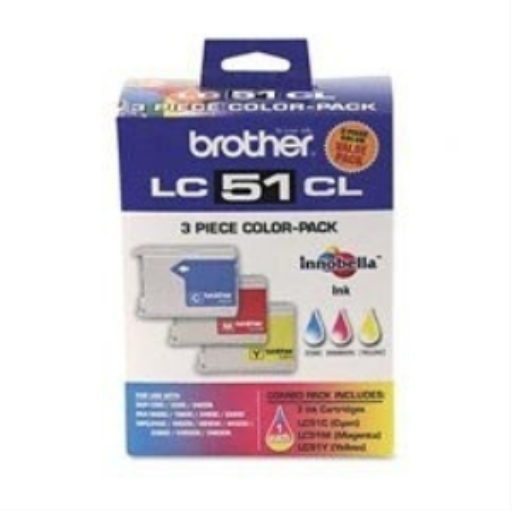 Brother LC513PKS 3-Pack of Innobella  Ink Cartridges Colour (1 each of Cyan, Magenta, Yellow), Standard Yield
