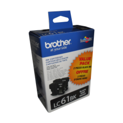 Pack de 2 cartouches d'encre noire Innobella Brother LC612PKS, rendement standard