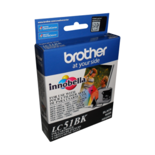 Brother LC51BKS Cartouche d'Encre Noire Innobella, Rendement Standard