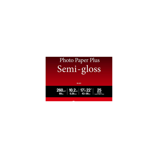 SG-201 17" x 22" Photo Paper Plus Semi-Gloss (25 sheets/pack)