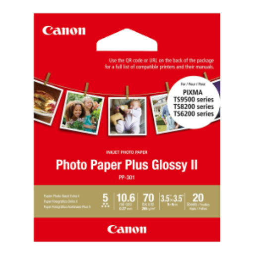 PP-301 3.5" x 3.5" Photo Paper Plus Glossy (20 sheets/pack)