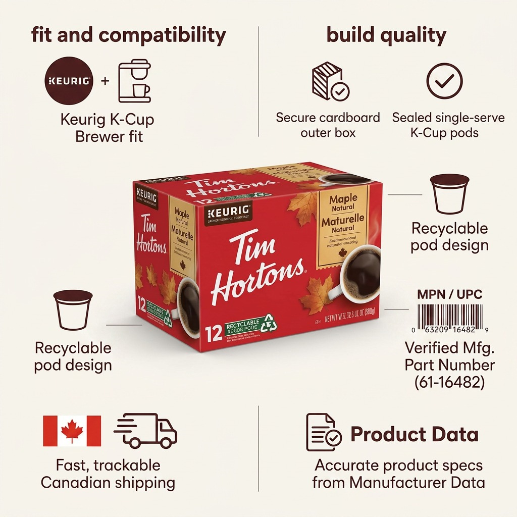Tim Hortons Coffee Single Serve - Thtn Kc Maple Natural 12Ct Bil